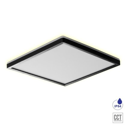CORDIA stropní svítidlo LED 24W 2160lm 3000K-6000K 22,5cm, IP54 čtvercové, černé