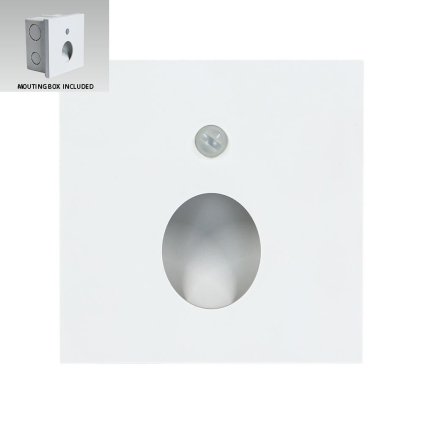 STEP LIGHT OLIVE Orientační svítidlo LED 1W 50lm 4000K IP20 se senzorem, bílé
