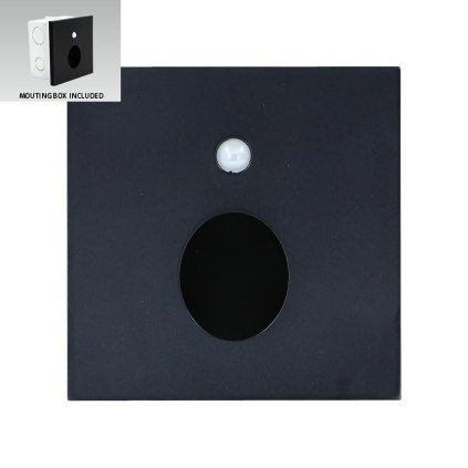 STEP LIGHT OLIVE Orientační svítidlo LED 1W 50lm 4000K IP20 se senzorem, černé