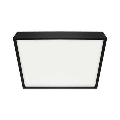 27024 Stropní LED svítidlo LENYS III. 12W, 4000K, IP20/IP44, 900lm, čtverec, Ø140, černá AKCE