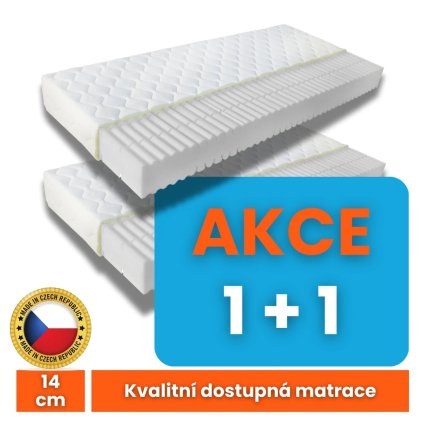 Středně tvrdé matrace v akci 14cm se sanitárním potahem