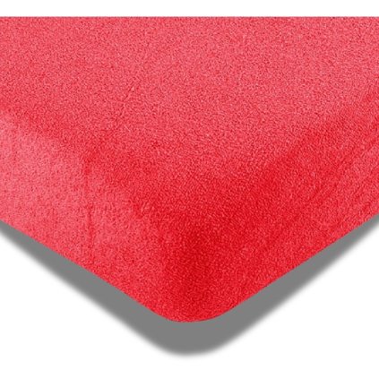Prostěradlo Frote 90x200 cm, 180x200 cm Červená 180x200 cm