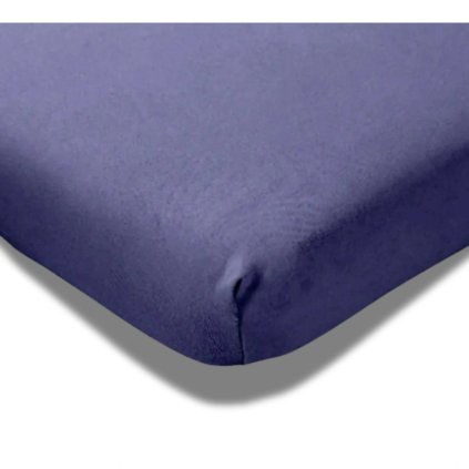 Prostěradlo Delux Temně modrá 90-100 x 200-220 cm