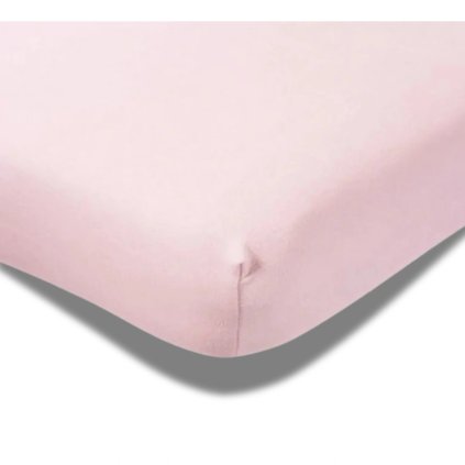 Prostěradlo Delux Světle růžová 90-100 x 200-220 cm