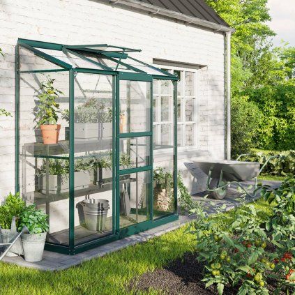 Skleník VITAVIA IDA 1300 čiré sklo 3 mm zelený LG4637  AKCE2026