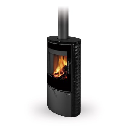 SONE G keramika vlnka - krbová kamna (Korpus 12 černá)