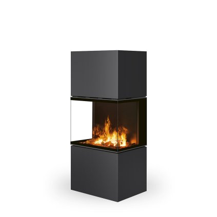 e–LERA C plech - elektrický designový krb (Korpus 12 černá)