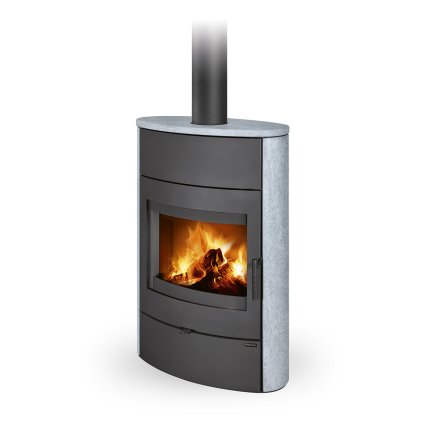 NAVIA H kámen - akumulační krbová kamna (Korpus 12 černá)