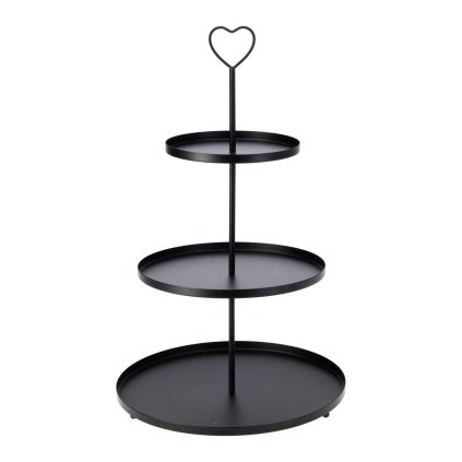 podnos 3 patra kulatý kov.ČER