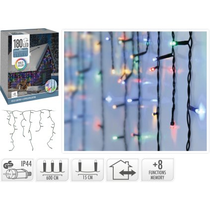 13710 koopman 59283 180 led kapajici vodopad 600x52cm 3m privod barevne muticolor