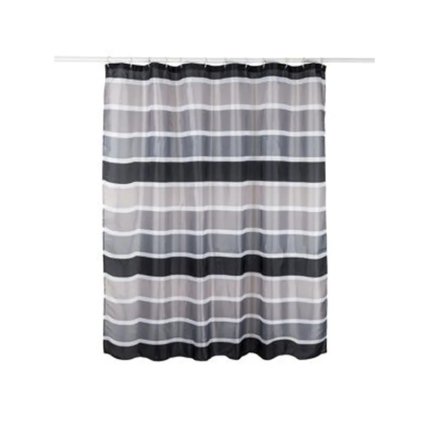 13725 koopman 49820 koupelnovy zaves 180 x 180 cm pes sedo bily dekor kvet