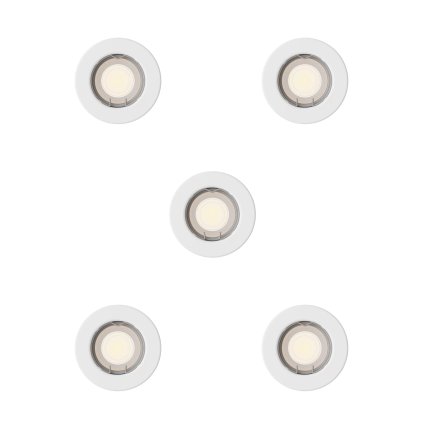 Peridot Rec Kit Rd zapuštěné svítidlo kulaté 7W, AC 220-240, IP20, (5 ks), bílá