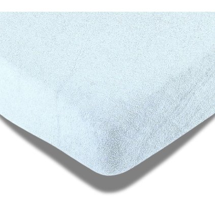 Froté světle modré prostěradlo 200g