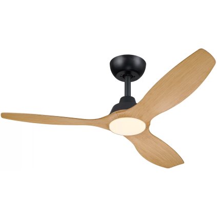 Olas stropní ventilátor a svítidlo 35W+24W černá a dřevo