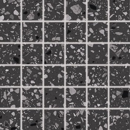 52401 mozaika rako porfido cerna 30x30 cm mat ddm06812