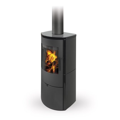 Krbová kamna Romotop ALPERA G 01 keramika (Glazura Perlová, Korpus 12 černá)