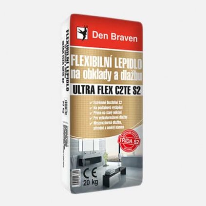 Den Braven - Flexibilní lepidlo na obklady a dlažbu ULTRA FLEX C2TE S2, pytel 20 kg