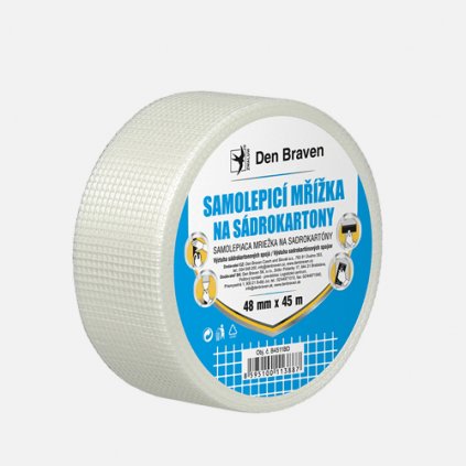 61518 den braven samolepici mrizka na sadrokartony 48 mm x 153 m bila