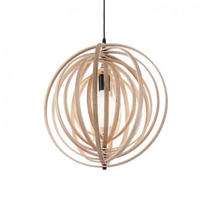 Závěsný lustr Ideal Lux Disco SP1 138275 imitace dřeva 50cm  