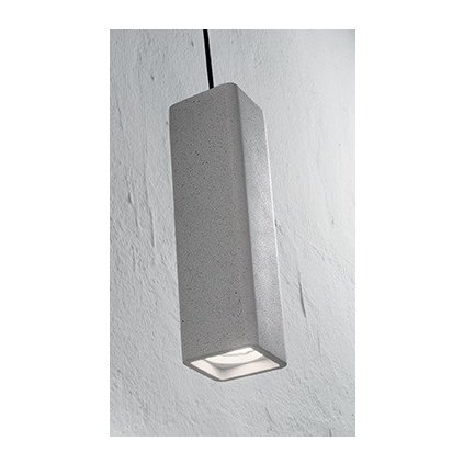 Závěsné svítidlo Ideal Lux Oak SP1 Square Cemento 150673 hranaté betonové