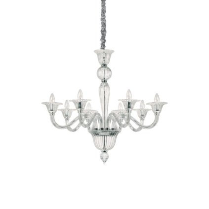 Závěsné svítidlo Ideal Lux Brigitta SP8 transparente 199382 E14 8x40W 89cm čiré
