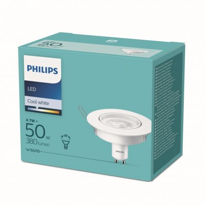 LEDspot Podhledové svítidlo Philips Frame 8718699667023 GU10 4,7-50W 380lm 4000K IP20