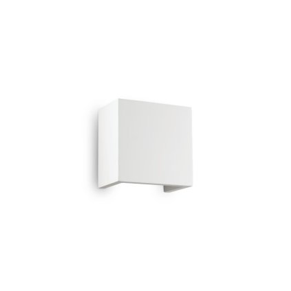 Nástěnné svítidlo Ideal Lux Flash Gesso AP1 small 214672 1x40W hranaté 12,5cm