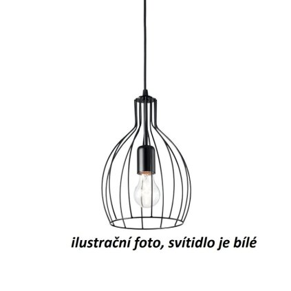 Závěsné svítidlo Ideal Lux Ampolla-2 SP1 bianco 200880 E27 1x60W 20,5cm bílé