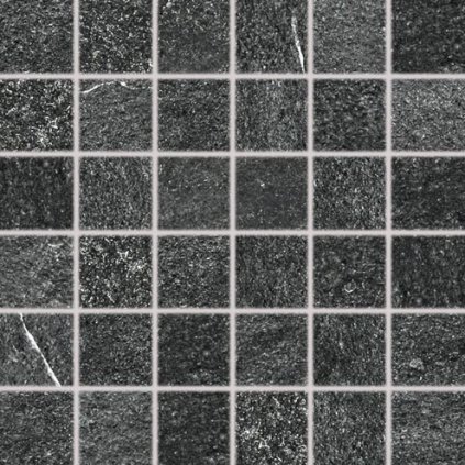 8740 mozaika rako quarzit cerna 30x30 cm mat ddm06739