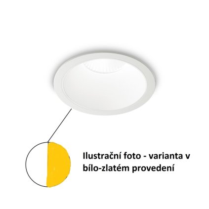 LED Zápustné bodové svítidlo Ideal Lux Game Round White Gold 192307 11W 850lm 3000K IP20 bílo-zlaté