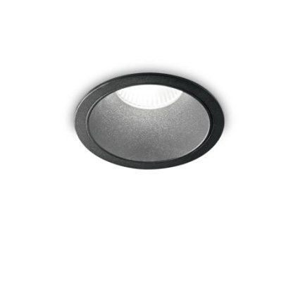87648 led zapustne bodove svitidlo ideal lux game round black black 192314 11w 850lm 3000k ip20 kulate cerne