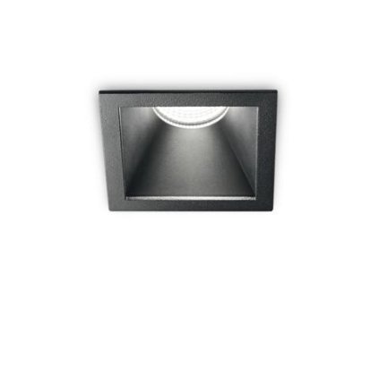 87666 led zapustne bodove svitidlo ideal lux game square black black 192383 11w 850lm 3000k ip20 hranate cerne