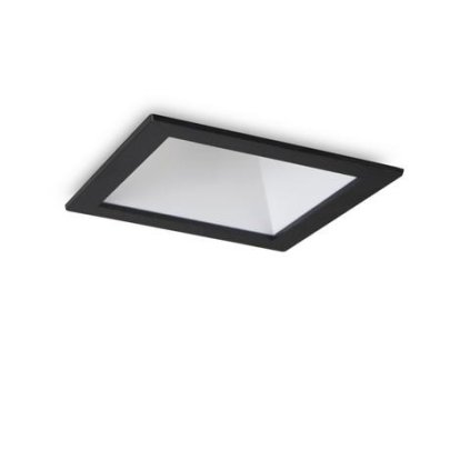 87669 led zapustne bodove svitidlo ideal lux game square black white 192406 11w 850lm 3000k ip20 hranate cerno bile