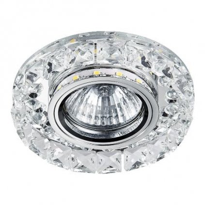 Stropní podhledové svítidlo Luxera ELEGANT DOUBLE LIGHT 71074 GU10 1x50W + LED pásek 3W IP20 9,8cm chromové