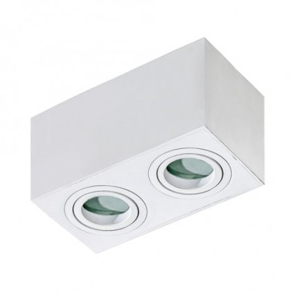 Stropní bodové přisazené svítidlo Azzardo Brant 2 square IP44 white AZ2823 GU10 2x50W IP44 18cm hranaté bílé