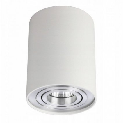 Stropní bodové přisazené svítidlo Azzardo Bross 1 white/aluminium AZ0781 GU10 1x50W IP20 9,6cm bílo-hliníkové