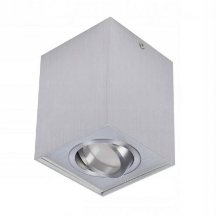 Stropní bodové přisazené svítidlo Azzardo Eloy 1 aluminium AZ0991 GU10 1x50W IP20 9,5cm hranaté hliníkové