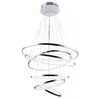 LED Závěsné svítidlo Azzardo Wheel 6 Long Dimm chrome AZ2990 140W 8400lm 3000K IP20 85cm stmívatelné chromové