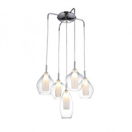 Závěsné svítidlo Azzardo Amber Milano 5 clear AZ3076 G9 5x40W IP20 50cm čiré