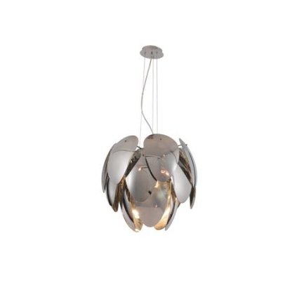 Závěsné svítidlo Azzardo Antires smoky AZ2996 E27 5x40W IP20 60cm chromové