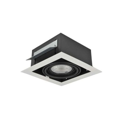 Stropní zápustné bodové svítidlo Azzardo Nova 1 white/black AZ2871 GU10+ADAP111/ES111 1x40/1x50W IP20 19,5cm bílo-černé