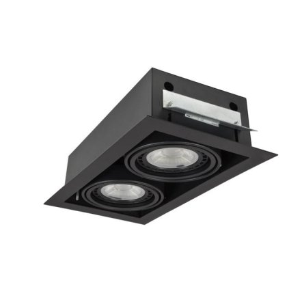 91665 stropni zapustne bodove svitidlo azzardo nova 2 black black az2875 gu10 adap111 es111 2x40 2x50w ip20 34 5cm cerne