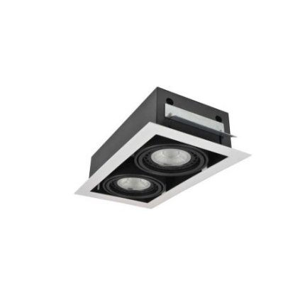 91668 stropni zapustne bodove svitidlo azzardo nova 2 white black az2877 gu10 adap111 es111 2x40 2x50w ip20 34 5cm bilo cerne