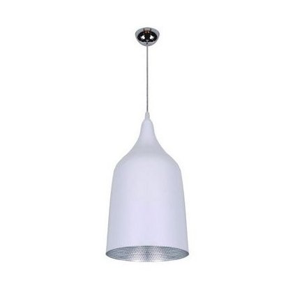 Závěsné svítidlo Azzardo Fabio M white/silver AZ0300 E27 1x60W IP20 20cm bílo-stříbrné