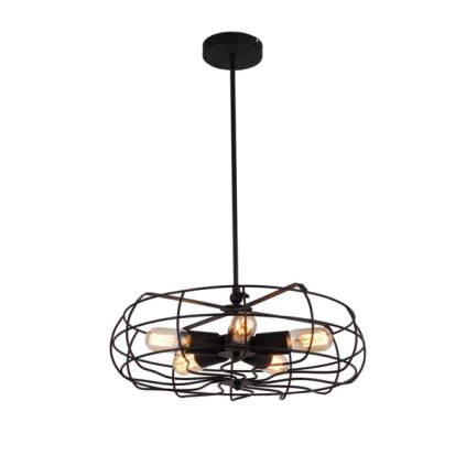 92313 zavesne svitidlo azzardo fan pendant az2532 e27 5x60w ip20 47cm cerne