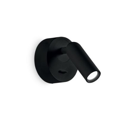 92964 led nastenne bodove svitidlo ideal lux bean round ap nero 260617 3 5w 220lm 3000k ip20 7cm kulate cerne
