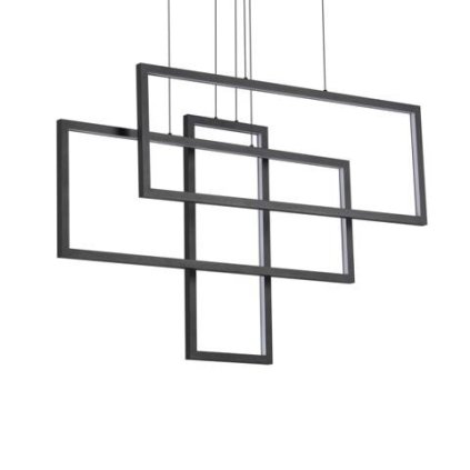 93225 led zavesne svitidlo ideal lux frame sp rettangolo nero 269382 93w 9600lm 3000k ip20 103cm cerne