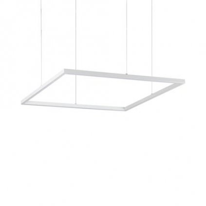 LED Závěsné svítidlo Ideal Lux ORACLE SLIM D70 SQUARE WH 3000K 259178 41W 3300lm 3000K IP20 70cm hranaté bílé