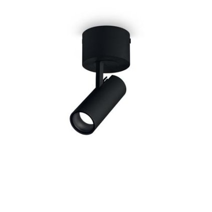 93603 led stropni prisazene bodove svitidlo ideal lux play pl1 bk 268101 7w 520lm 3000k ip20 6cm cerne
