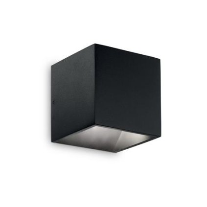 93672 led venkovni nastenne svitidlo ideal lux rubik ap1 d10 nero 3000k 269320 9w 630lm 3000k ip54 10cm cerne